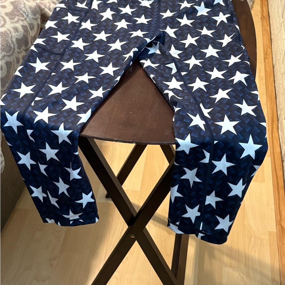 Constantly Varied Gear Star Pattern Leggings - Navy and White - Full Length- L
